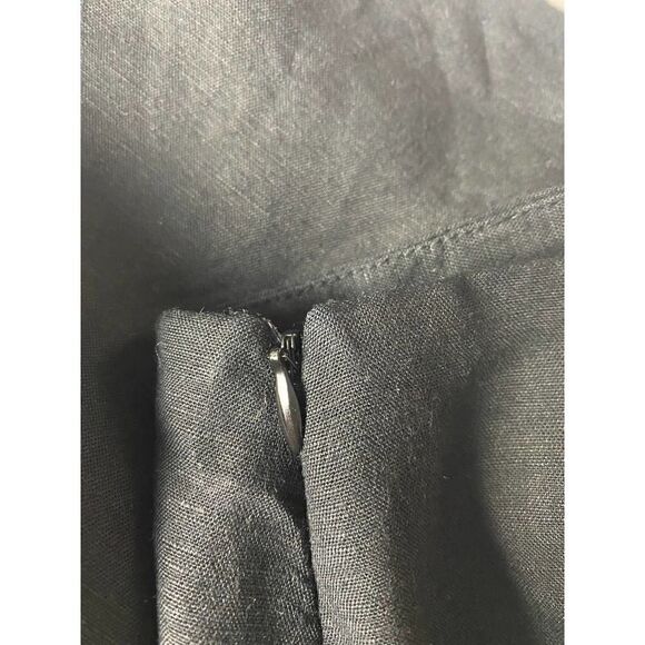 Cottagecore Larry Levine Linen Blend Floral Beaded Skirt Size 4 - Picture 5 of 7